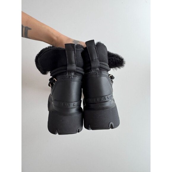NWOB INUIKII Endurance Trekking Black Leather Shearling Winter Boots, Size 36 - Picture 8 of 16